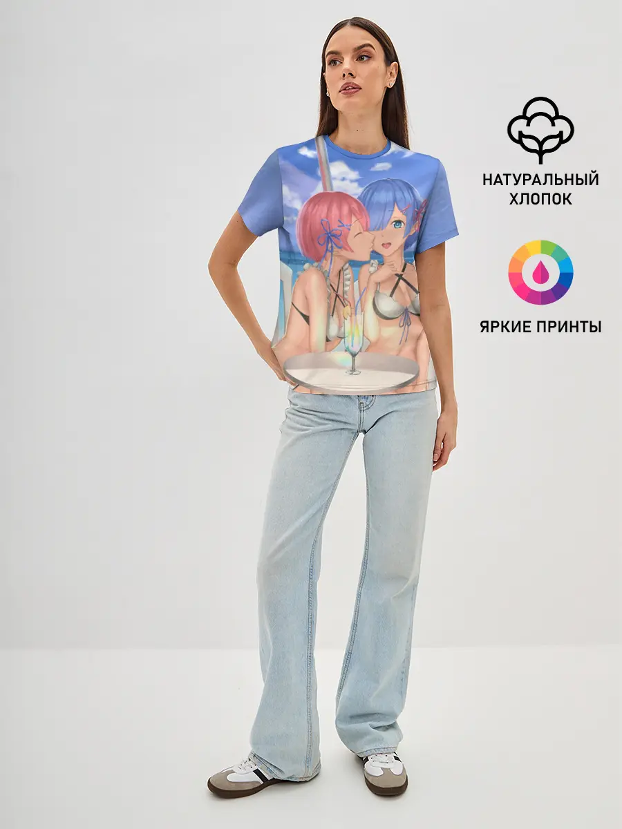 Женская базовая футболка / Жизнь в другом мире с нуля