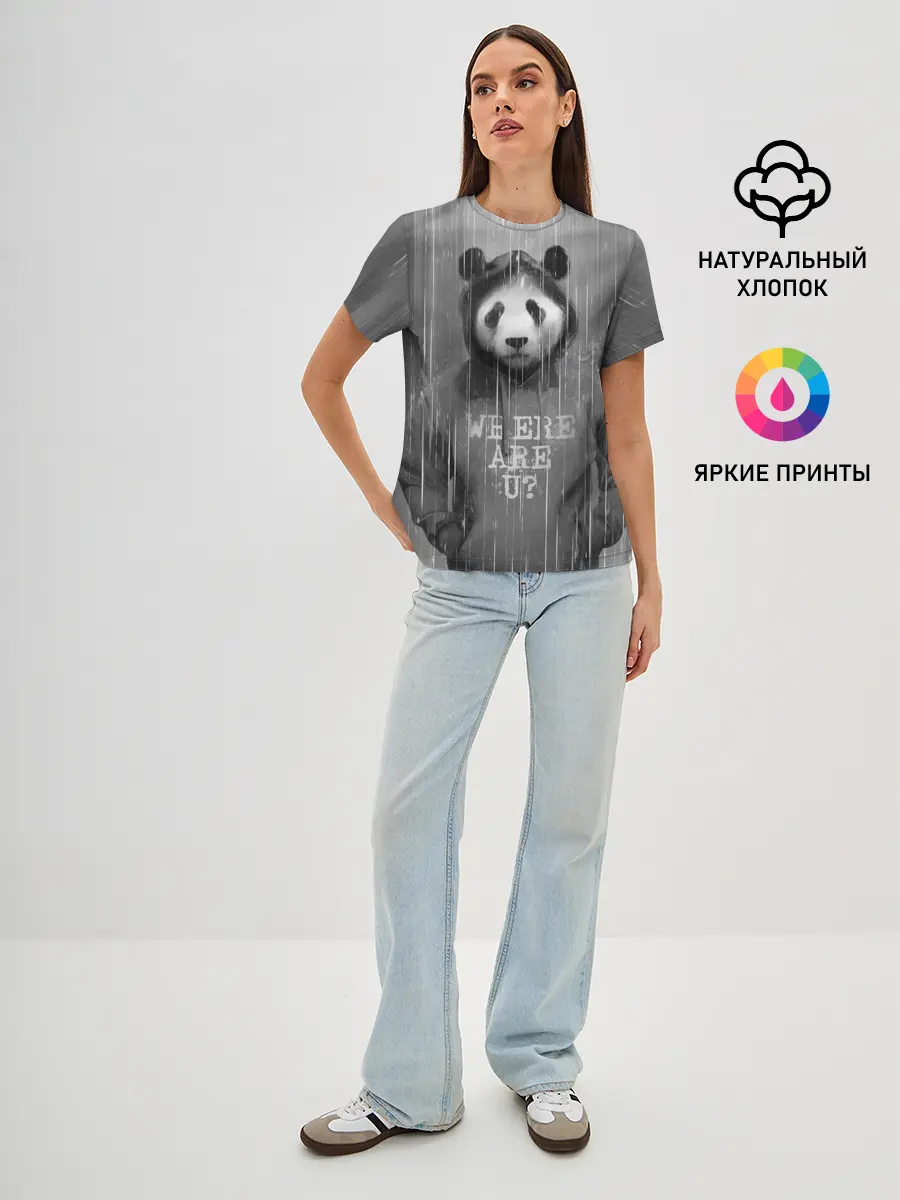 Женская базовая футболка / Панда
