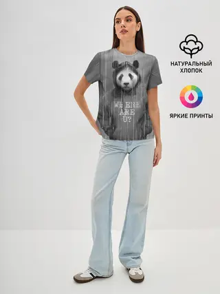 Женская базовая футболка / Панда