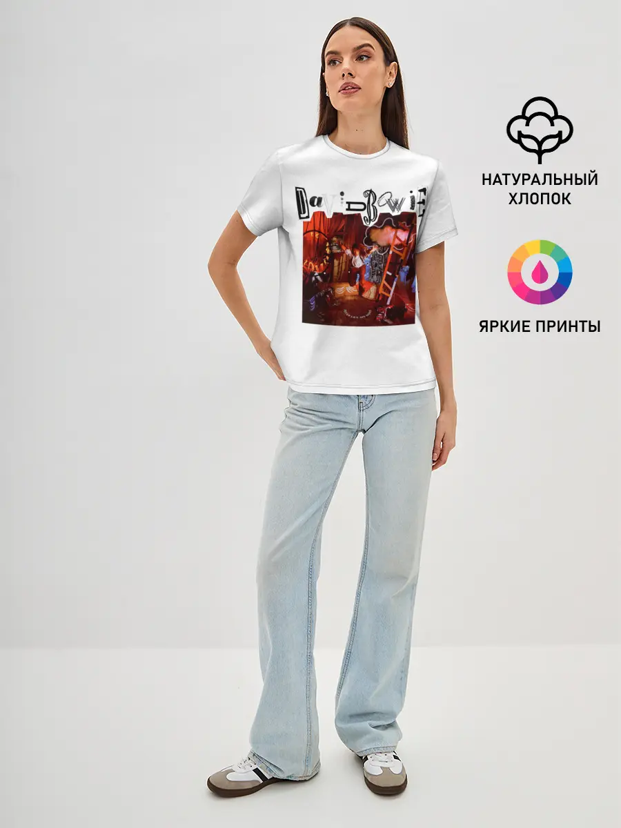 Женская базовая футболка / Never Let Me Down - David Bowie