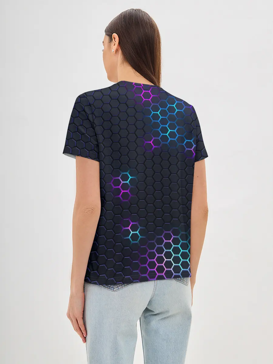 Женская базовая футболка / НЕОНОВАЯ БРОНЯ | НЕО БРОНЯ