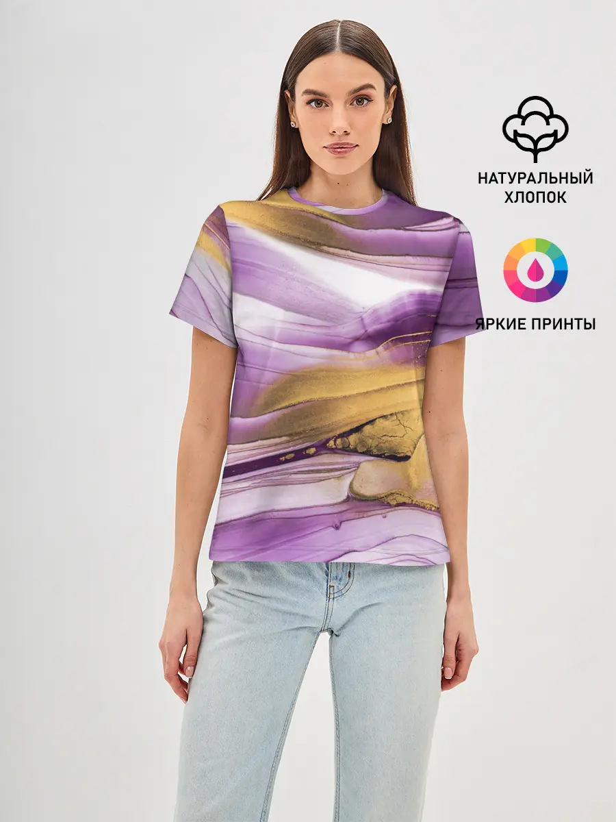 Женская базовая футболка / Наслоение красок