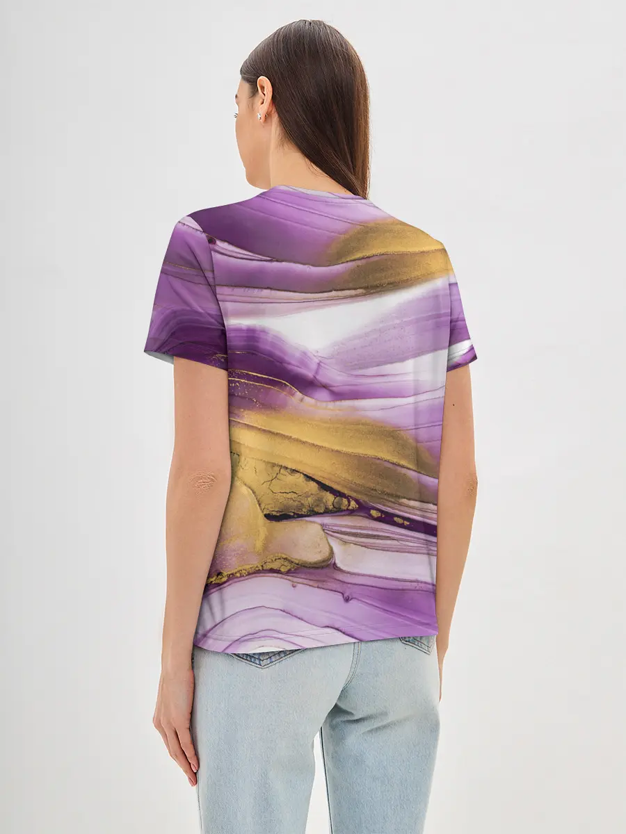 Женская базовая футболка / Наслоение красок