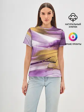 Женская базовая футболка / Наслоение красок
