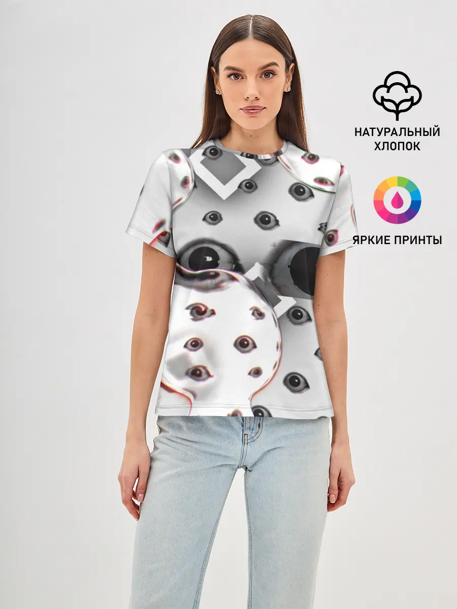 Женская базовая футболка / они наблюдают за тобой