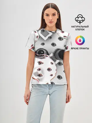 Женская базовая футболка / они наблюдают за тобой