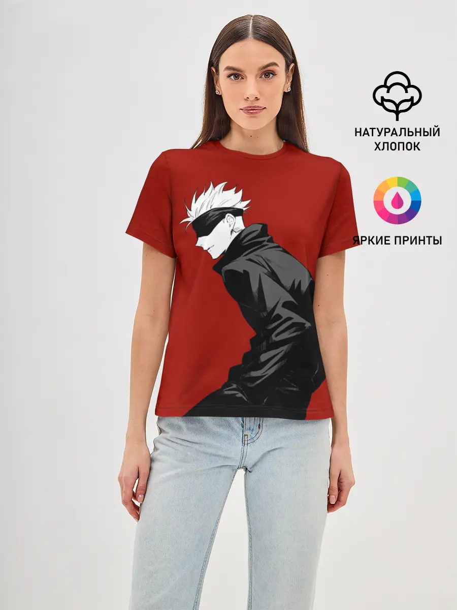 Женская базовая футболка / Годжо Магическая Битва