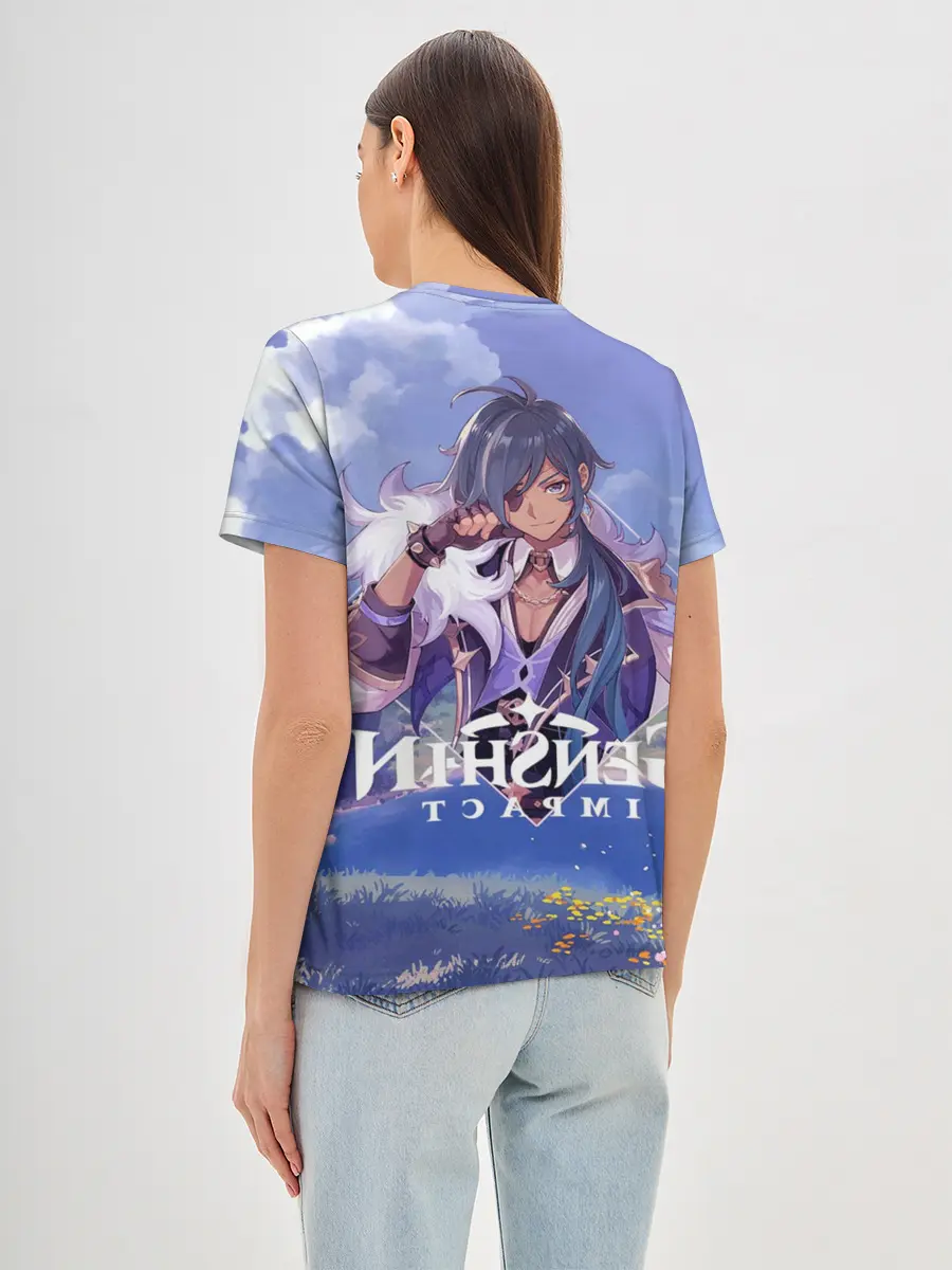 Женская базовая футболка / Genshin impact | Kaeya