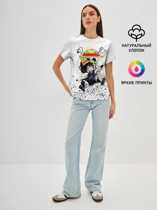 Женская базовая футболка / Луффи