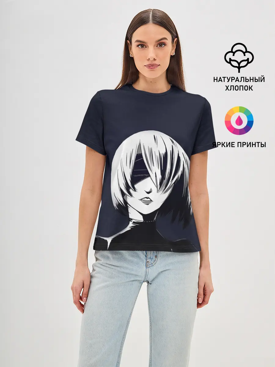 Женская базовая футболка / Nier Automata | 2B