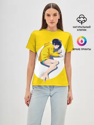 Женская базовая футболка / Yellow egg. Oto Ai