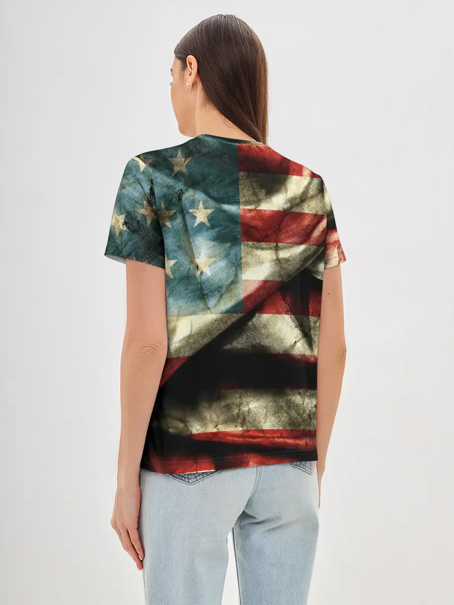 Женская базовая футболка / USA 3D