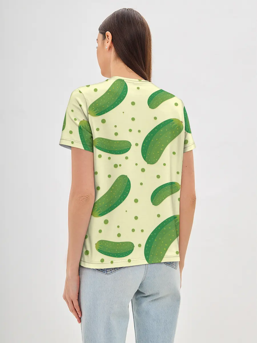 Женская базовая футболка / Огурчики