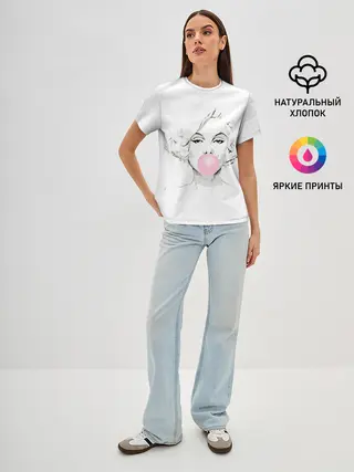 Женская базовая футболка / Мэрилин Монро