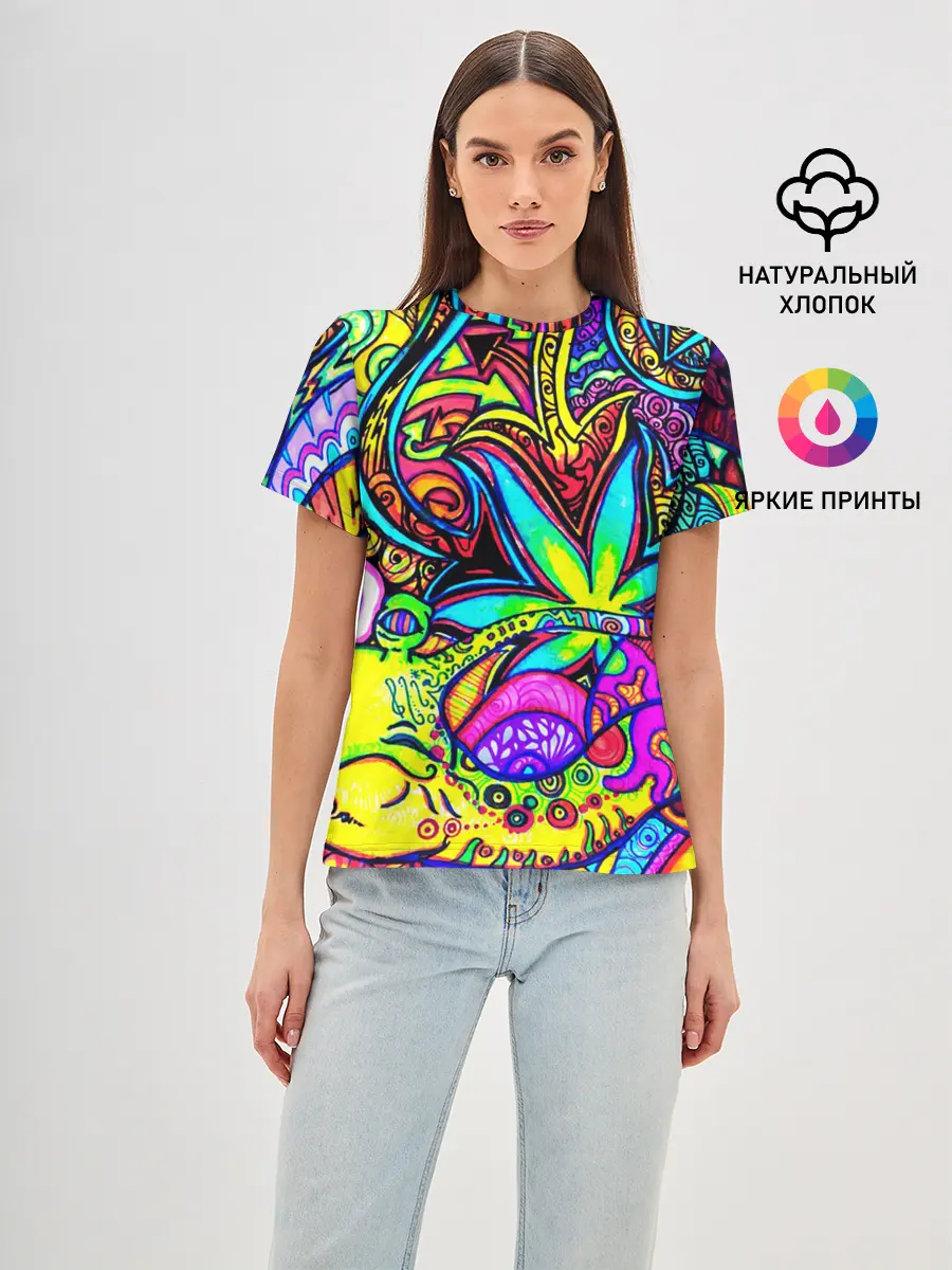 Женская базовая футболка / PSY ABSTRACTION