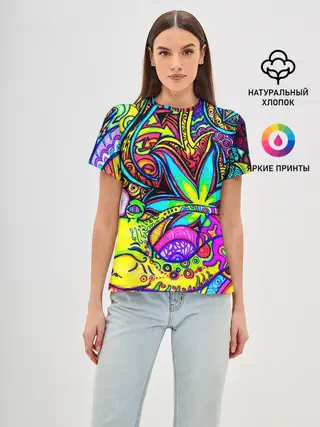 Женская базовая футболка / PSY ABSTRACTION