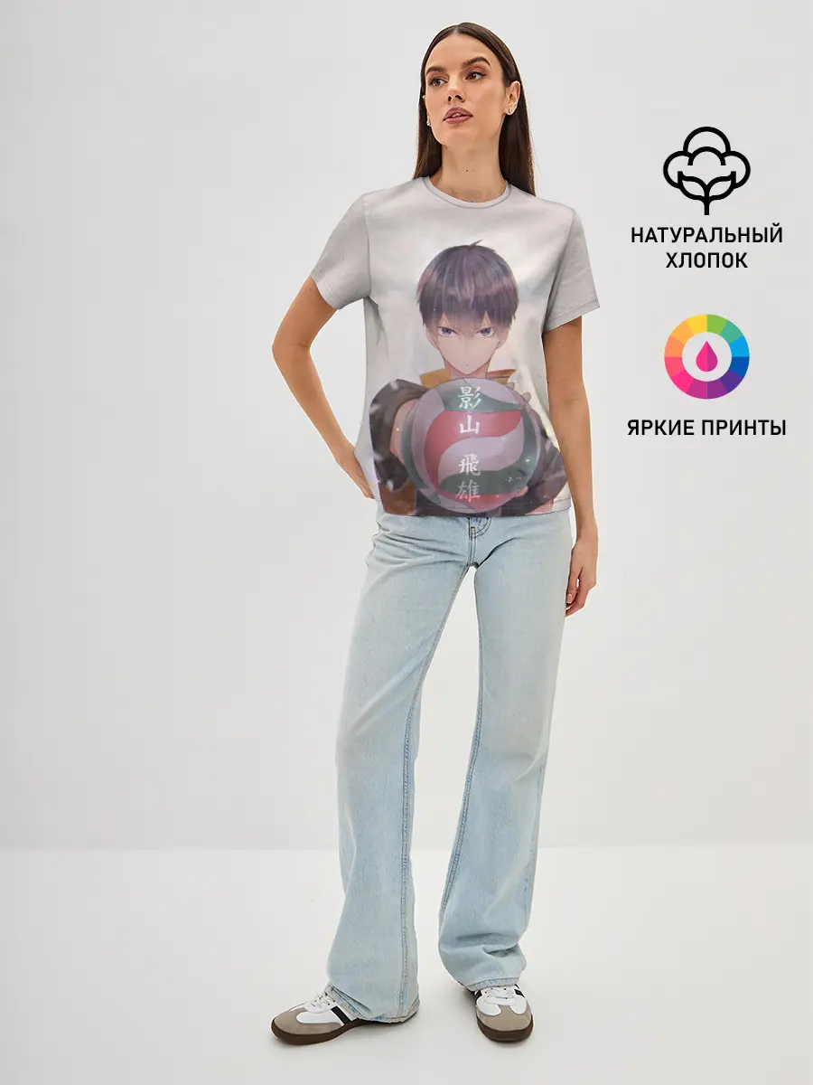 Женская базовая футболка / Haikyuu!! Tobio