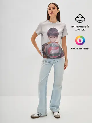 Женская базовая футболка / Haikyuu!! Tobio