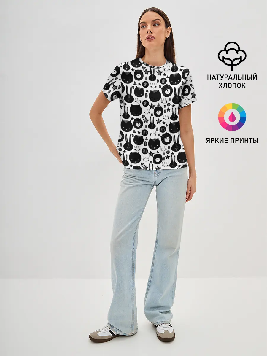 Женская базовая футболка / Мультяшки