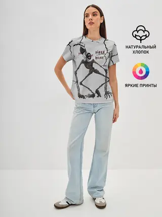 Женская базовая футболка / Horror | Сиреноголовый