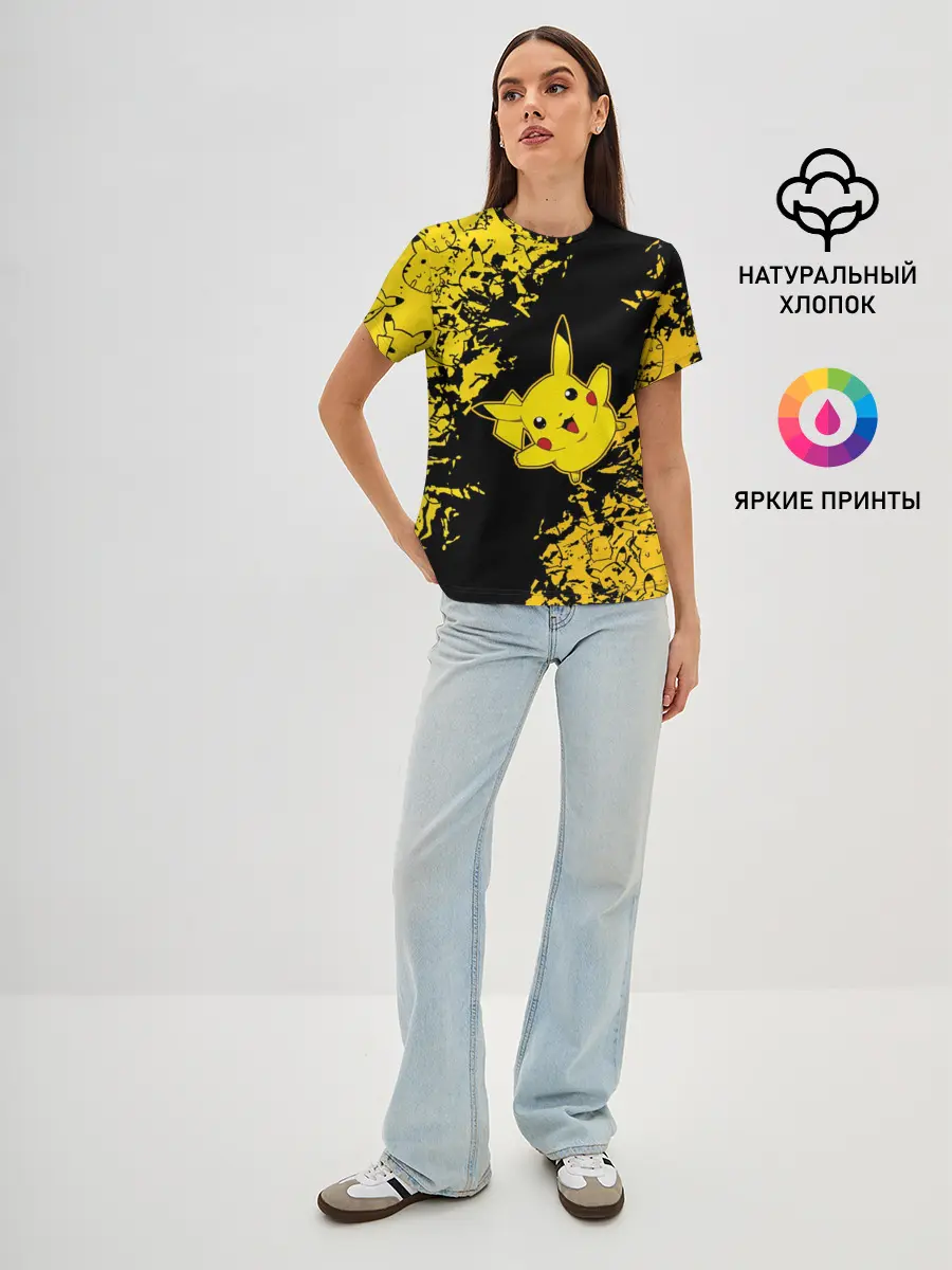Женская базовая футболка / Пикачу