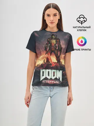 Женская базовая футболка / DOOM ETERNAL