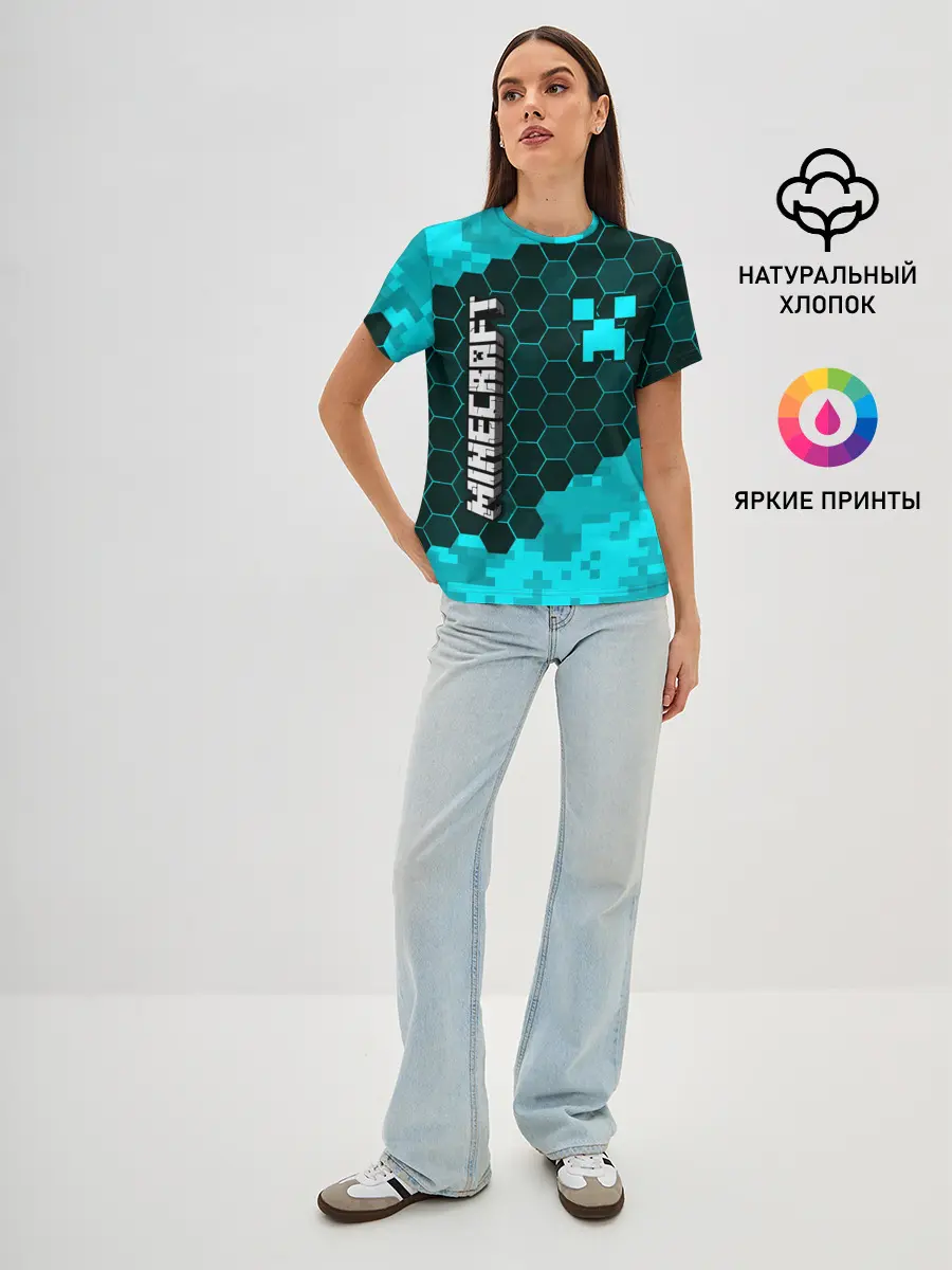 Женская базовая футболка / MINECRAFT / МАЙНКРАФТ
