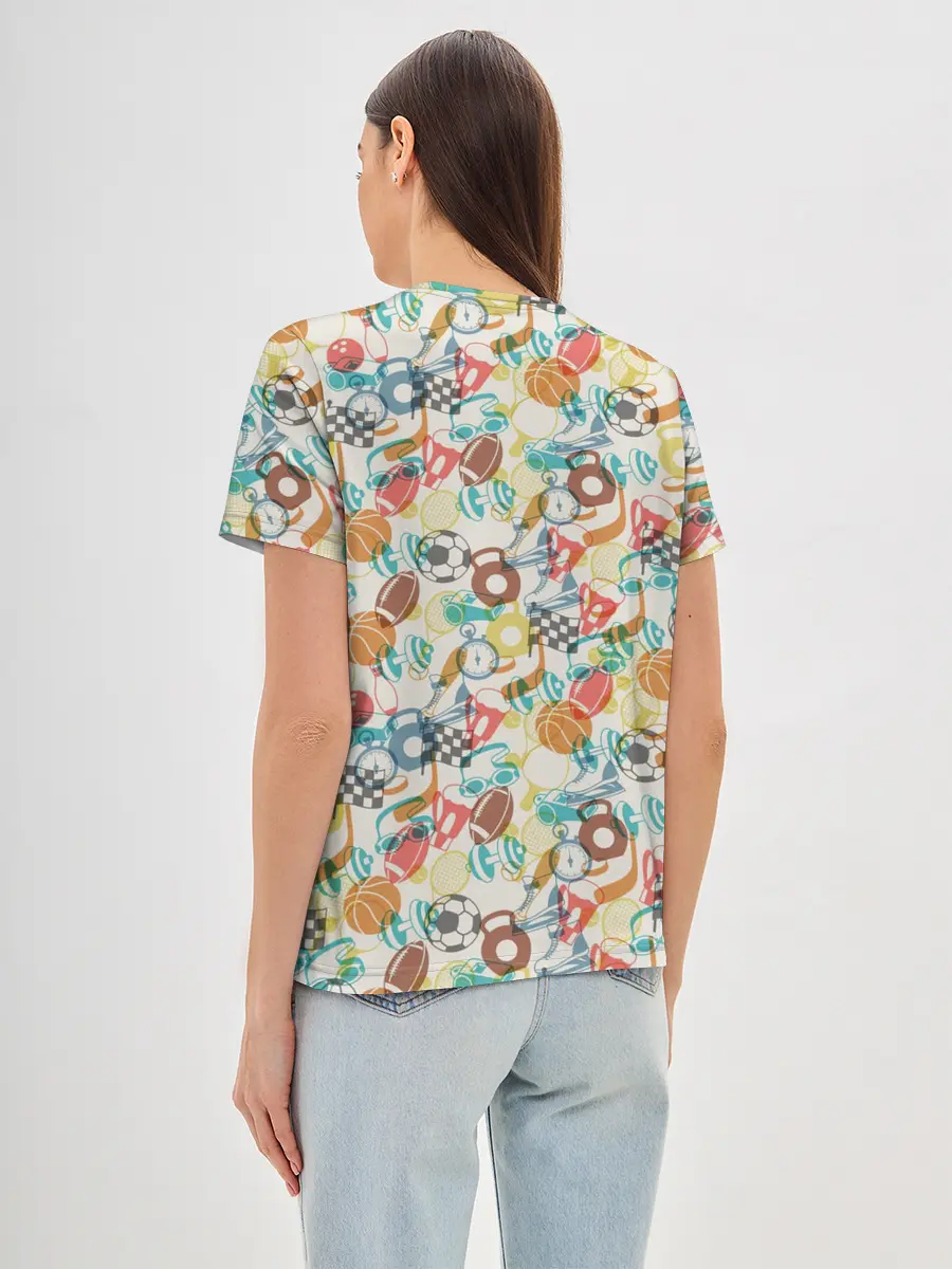 Женская базовая футболка / Разный Спорт