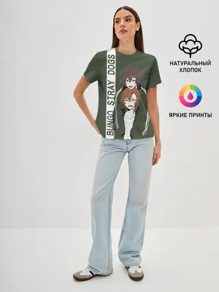 Женская базовая футболка / Дазай и Чуя