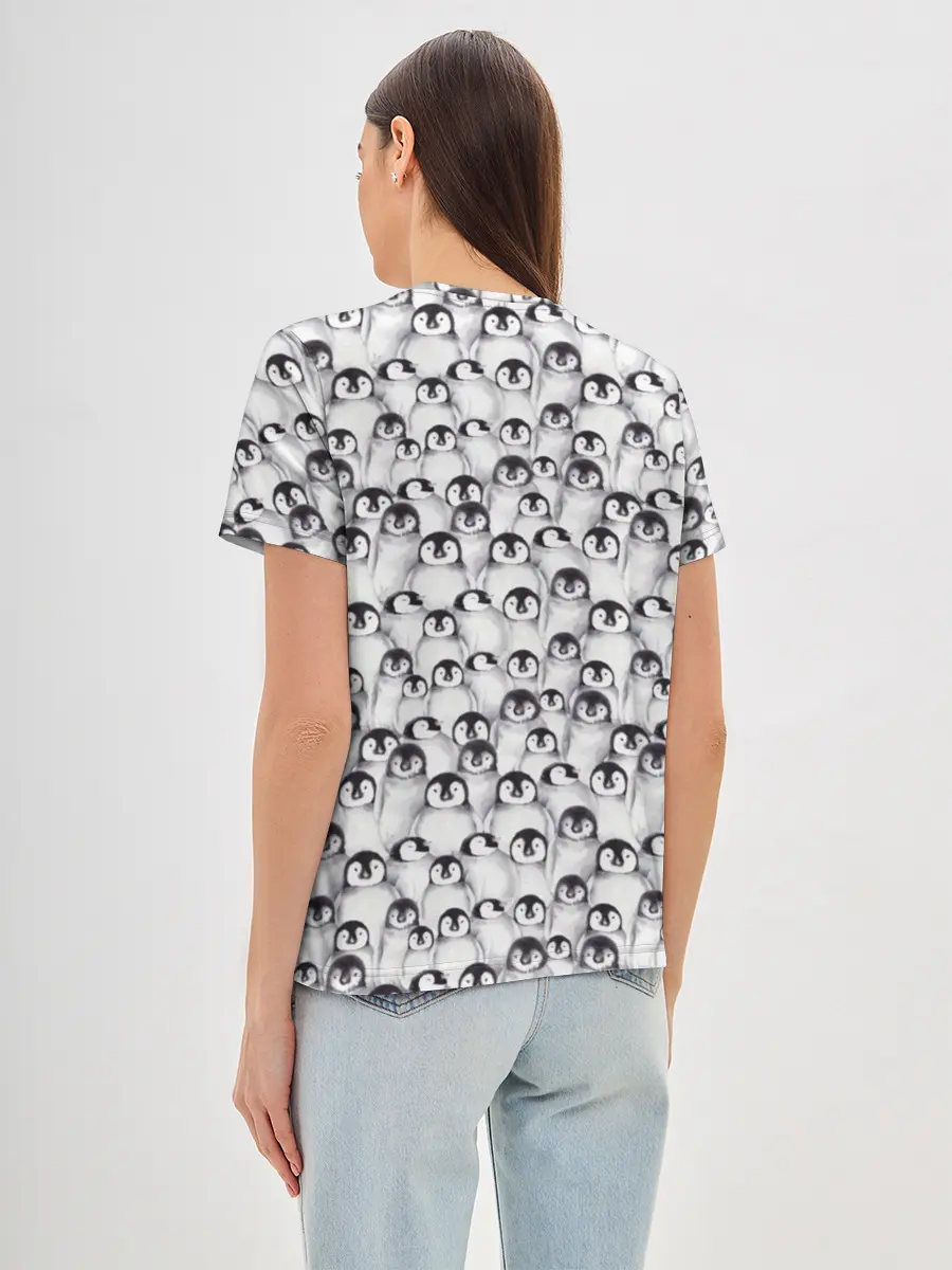 Женская базовая футболка / Пингвинчики