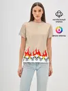 Женская базовая футболка / Черепа в Огне