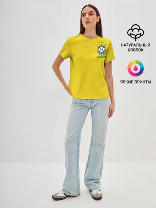 Женская базовая футболка / Бразилия, форма