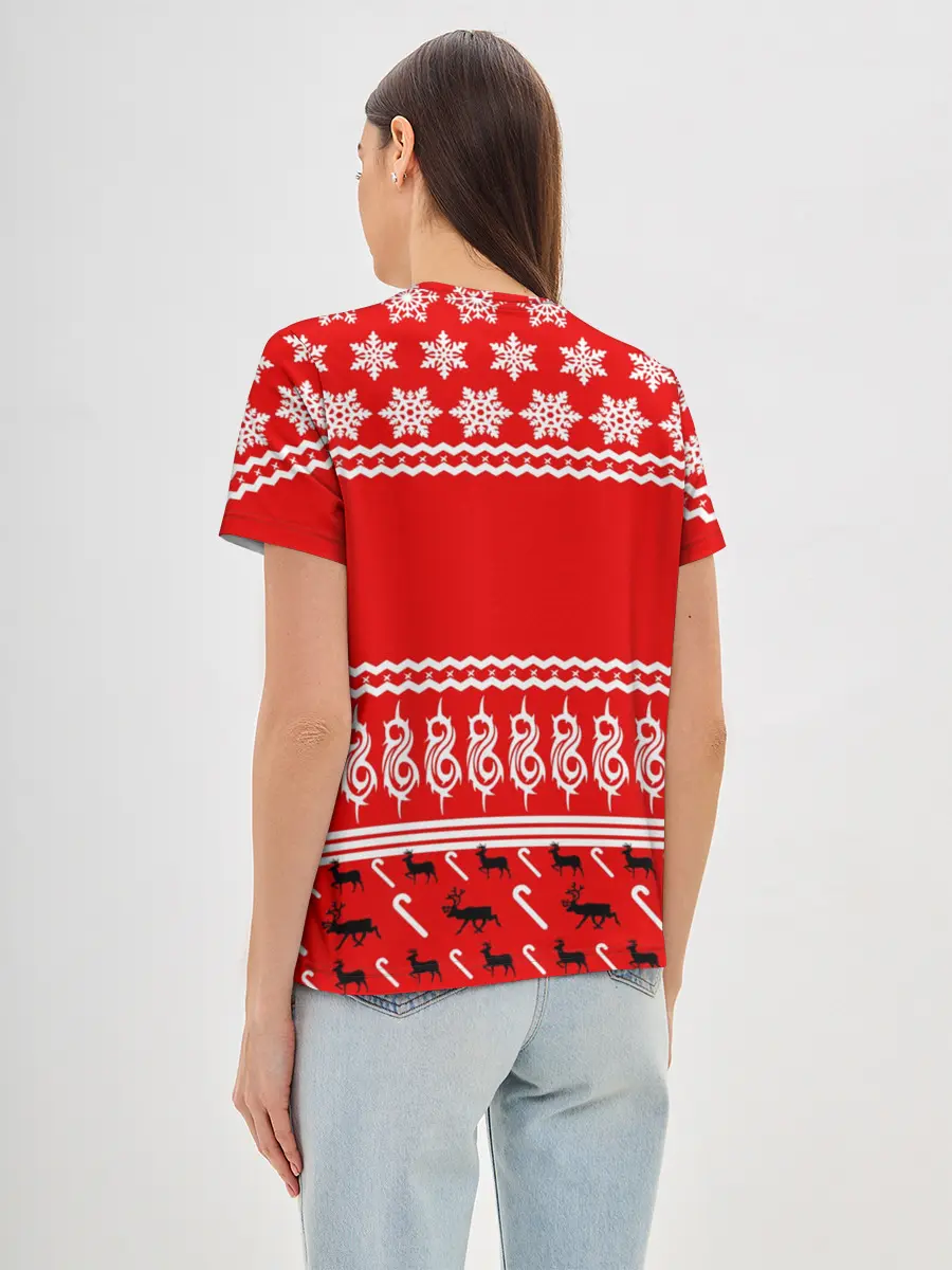 Женская базовая футболка / Праздничный Slipknot