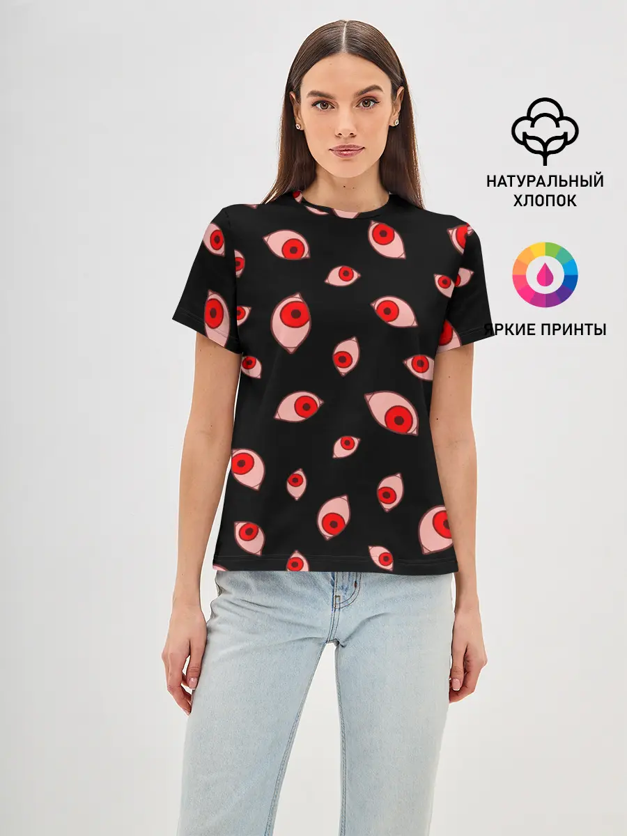 Женская базовая футболка / Взгляд тьмы