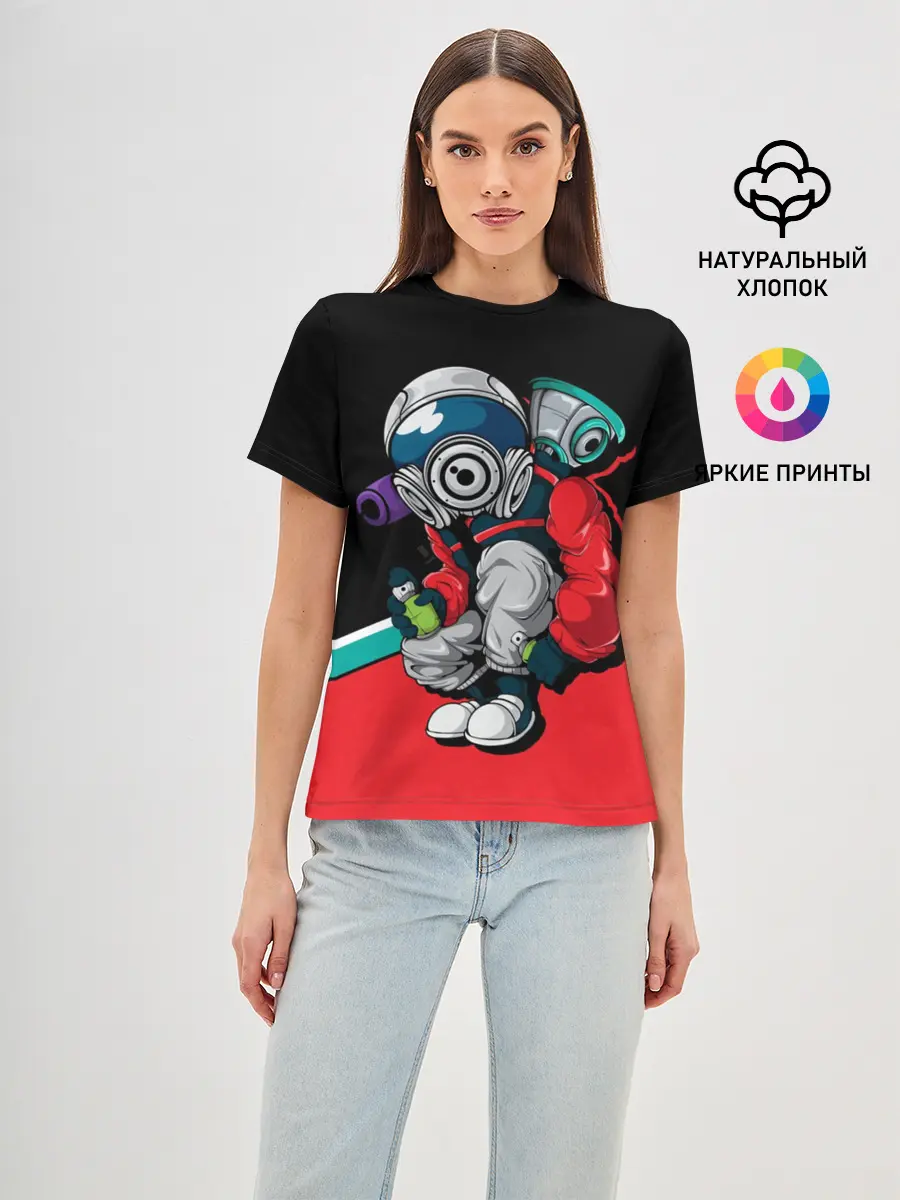 Женская базовая футболка / Граффити