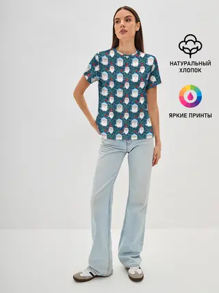 Женская базовая футболка / Новый Год