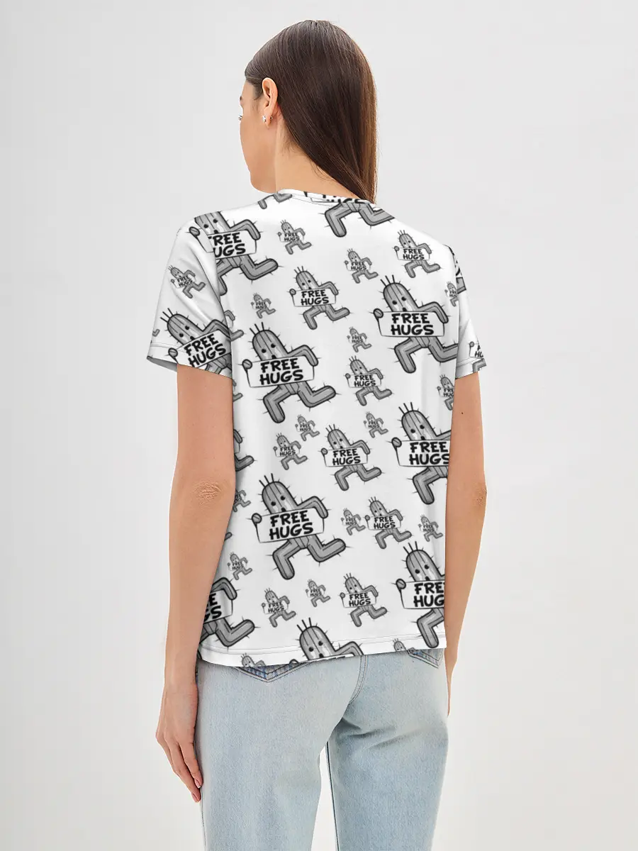 Женская базовая футболка / FREE HUGS