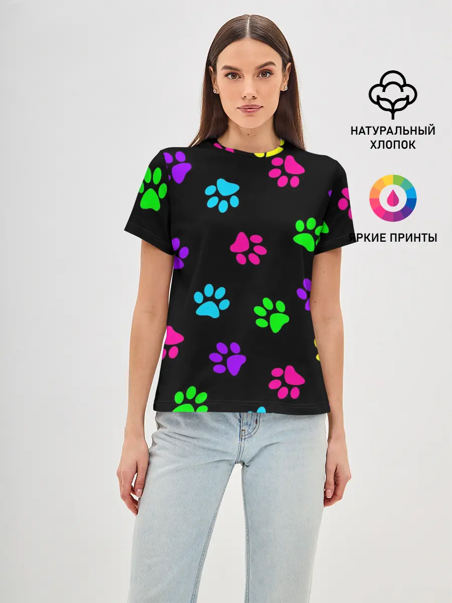 Женская базовая футболка / ЛАПКИ