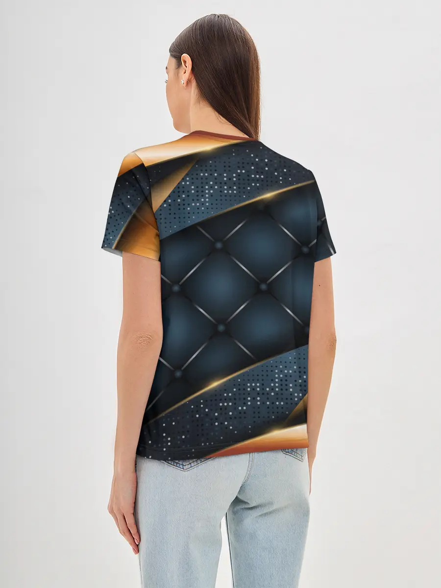 Женская базовая футболка / 3D VIP GOLD CORNERS