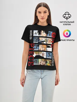 Женская базовая футболка / Пятерка из Ван Пис