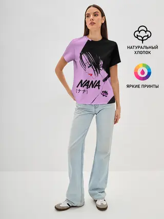 Женская базовая футболка / нана аниме