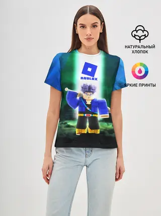 Женская базовая футболка / DRAGONBALL | ROBLOX | РОБЛОКС