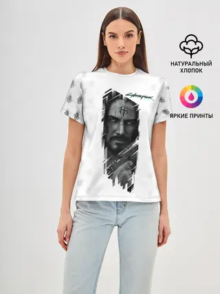 Женская базовая футболка / Cyberpunk 2077