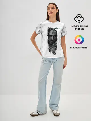 Женская базовая футболка / Cyberpunk 2077