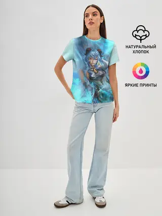 Женская базовая футболка / Гань Юй | Ganyu | Геншин Импакт