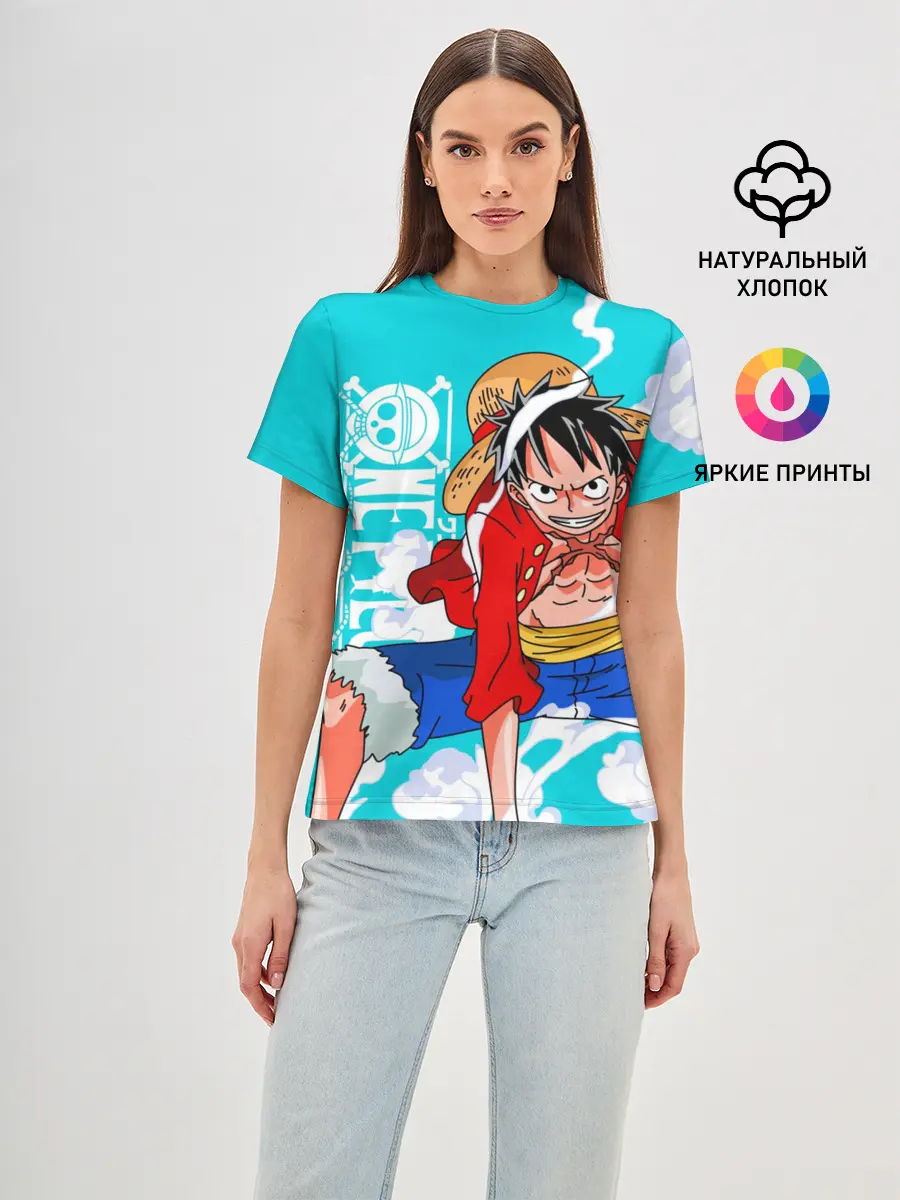 Женская базовая футболка / Ван-Пис, Гому Гому но Ми