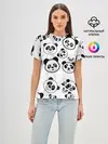 Женская базовая футболка / Панды