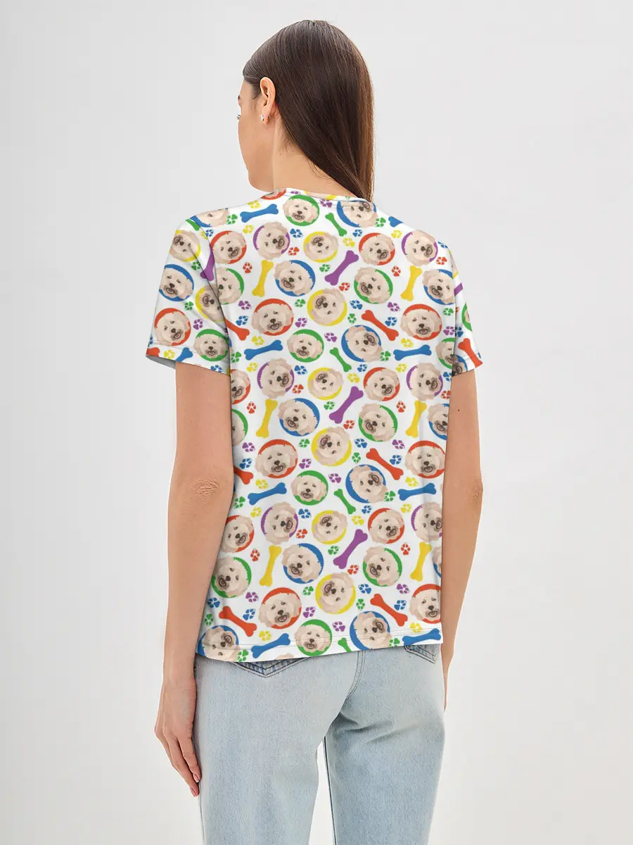 Женская базовая футболка / Пудель