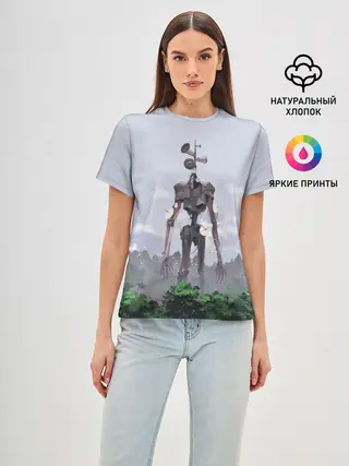 Женская базовая футболка / СИРЕНОГОЛОВЫЙ / ЛЕС