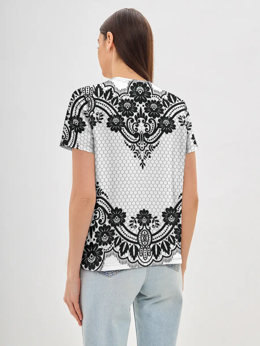 Женская базовая футболка / КРУЖЕВА | WEAVING